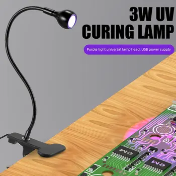 Violet Lampa 3W Telefon Mobil de Reparații Verde Ulei UV, Lipici fotopolimerizare Clip Lampa USB Lampa de Citit de pe Noptiera de Lucru Flexibil Lampa de Masa