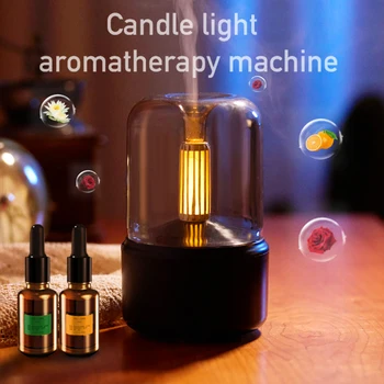 2022 Noua Creatie lumina Lumânărilor Umidificator de Aer Aroma Difuzor cu LED-uri Lumina de Noapte Electric Portabil USB Uleiuri Esențiale Difuzor Acasă