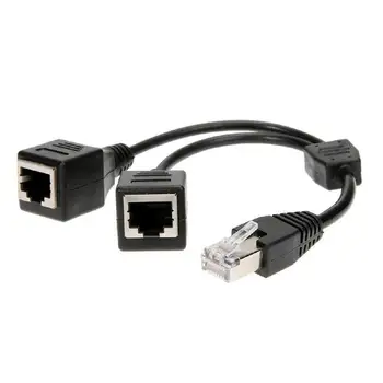 RJ45 LAN Ethernet prelungitor de sex Masculin la Feminin Unu-la-doi Rețea prin Cablu Splitter