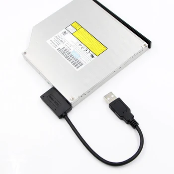 35cm Adaptor USB PC 6P+7P CD-uri DVD-Rom SATA La USB 2.0 Converter Slimline Sata 13 Pini Adaptor Cablu de acționare Pentru PC, Laptop, Notebook
