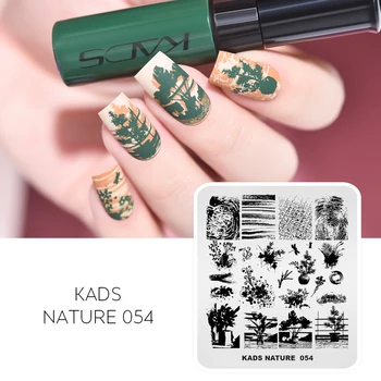 KADS Nou Nail Art Șablon Template-uri Natura 054 Ghivece cu Plante de Ștanțare Plăci de Unghii de Arta Ștanțare Șablon de Imprimare Placa de Imagine