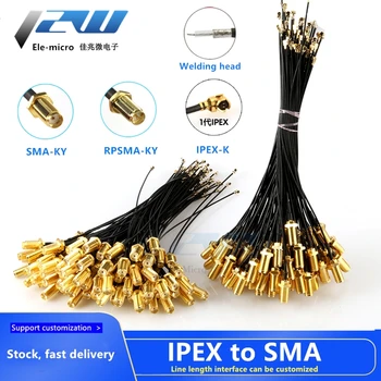 5PCS Conector SMA Cablu, IPEX să SMA-K de sex Feminin pentru a uFL/u.FL/IPX/IPEX UFL să-SMA Female RG1.13 Antenă RF Cablu de Asamblare RP-SMA-K