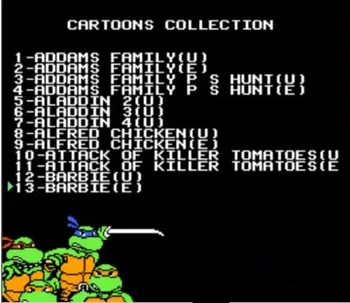 După-AMIAZA DESENE animate de COLECTARE 117 din 1 Cartuș Joc pentru Consola NES