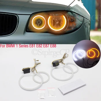 SMD bumbac de lumină LED-uri angel eyes alb și galben DRL kit Pentru BMW Seria 1 E81 E82 E87 E88 Faruri cu Halogen accesorii Auto