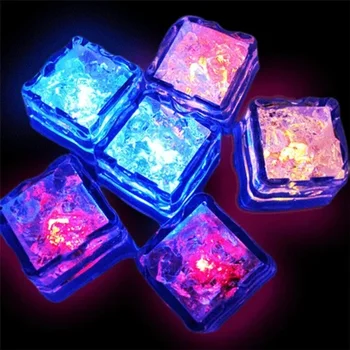LED-uri colorate Cuburi de Gheata Masina Atmosferă Decor Lumina de Noapte Lumina de Partid Bar Pahar de Vin Lichid de Inducție Neon Lampa cu Senzor Tactil