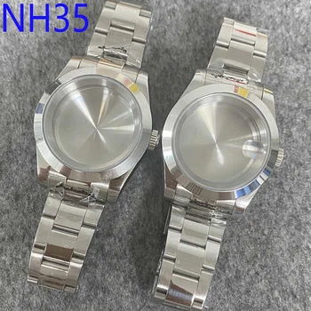 Pentru NH35/ NH36 Mișcare 39MM din Oțel Inoxidabil Caz Ceas + Curea Oyster Perpetual Safir de Sticlă Ceasul Caz