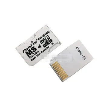 Transport gratuit CR5400 Dual Card Reader Photofast CR5400 Dual Slot Adaptor Micro SD TF Card Memory Stick MS Pro Duo Adaptor