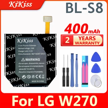 KiKiss BL-S8 400mAh Ceas Inteligent Baterie pentru LG W270 Baterii BL-S8 BLS8 BL S8