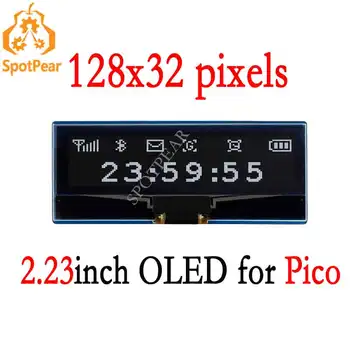 Raspberry Pi Pico 2.23 inch OLED Display Module 2.23 inch Ecran 128×32 SPI mai bine decât LCD