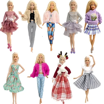 NK1 Pc-uri de Moda Rochie Tinuta Casual Camasa Petrecere Fusta Haine Moderne Pentru Papusa Barbie Accesorii DIY Păpuși Jucării JJ