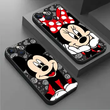 Telefon Moale Caz Pentru iPhone 14 13 12 11 Pro Max XS Max XR X 7 8 6 5 5S 6S 14 Plus 12 Mini Negru SE Acoperă Drăguț Amuzant Mickey Mouse