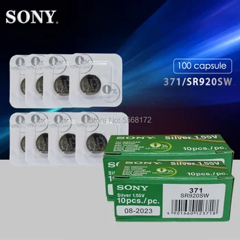 100buc Sony 1.55 V CA6 371 SR920SW LR920 SR927 171 370 L921 LR69 SR920 Pentru Ceas Baterii Buton Singur bob de ambalare