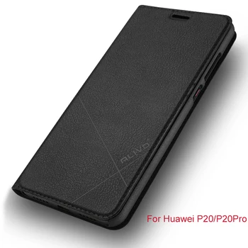 Huawei P20Pro Flip Caz,ALIVO de Afaceri serie de înaltă calitate din Piele PU+PC husa Flip cu Buzunar pentru Card pentru huawei p20 Flip Cover