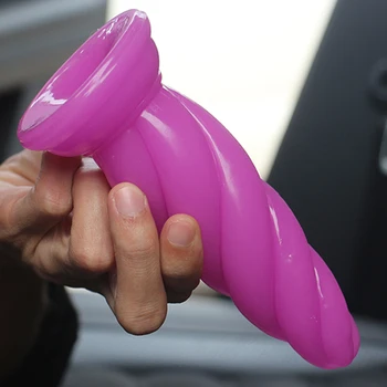 LUUK Sulă Forma Anal Plug Mini Vibrator Anal G-spot Stimularea Masturbari Stick Spirală Manual de Aspirație Anal Plug Jucării Sexuale pentru Femei