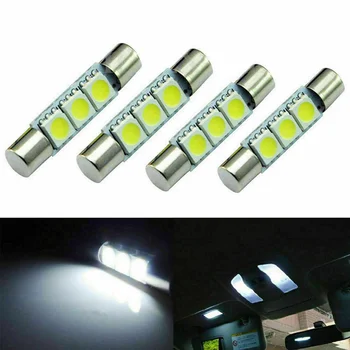 4buc/Set LED 3SMD 5050 Masina Bec Alb Kit pentru Auto Parasolar Oglindă Siguranța Lumină Lampă Auto Accesorii de Reper Universal