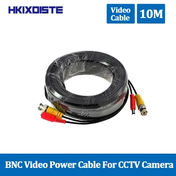 HKIXDISTE Video BNC Alimentare CCTV Cablu de 10m pentru Analog AHD CVI Camera de Supraveghere CCTV DVR Kit Accesorii