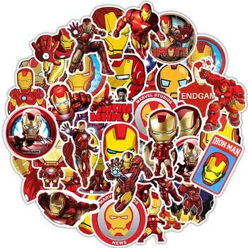 35PCS Disney Marvel Avengers Iron Man Autocolante pentru Laptop Chitara Skateboard Depozitare rezistent la apa Rece Copii Autocolant Jucării Decalcomanii