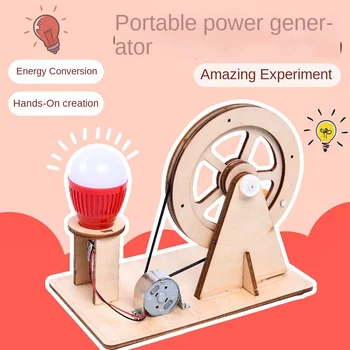 Mâna generator Electric de Putere Experiment științific Manual Diy Pachet de Materiale de Fizica Jucărie jucării lucrate manual