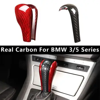 Real Fibra de Carbon Mașină Automată a Schimbătorului de Viteze Decorare Autocolant Pentru BMW E39 E46 E60 E61 E63 E64 E81 E82 E87 E90 E91 E92 E93