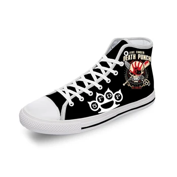 Five Finger Death Punch Înaltă Top Adidasi Barbati Femei Adolescent Pantofi Casual Panza Alb Cosplay Respirabil Usoare de pantofi
