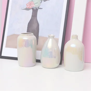 Proaspete Colorate Perla Glazura Curcubeu Vaza Ceramica Creative Living Dormitor De Lux Lumina Decor Acasă