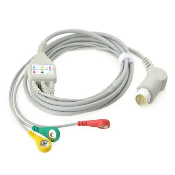 Compatibil pentru Philips/HP 12Pin MP20/30/VM6 Monitor Pacient ECG Cablu 3 Conduce, ECG prin Cablu leadwires Snap End IEC .TPU 3M
