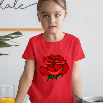 Copii Fata de T-shirt Bine Crescut de Imprimare de Moda Estetică Arta pentru Copii Casual de Îmbrăcăminte Respirabil Instagram Stil Popular Topuri Tricou