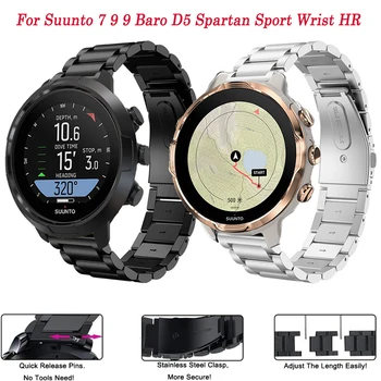 24mm Watchbands Curea Pentru Suunto 9/7/D5/Spartan Sport/Încheietura mâinii HR Sport Ceas Inteligent Brățară din Oțel Inoxidabil pentru suunto 9 baro Centura