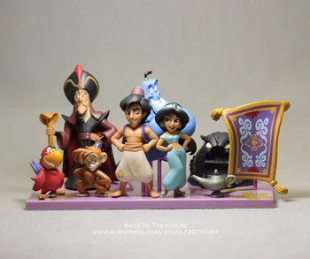 Disney Aladdin Jasmine Princess 4-9cm 8pcs/set figurina Anime Mini Decor din PVC Colecție de Figurine Jucarii copii model